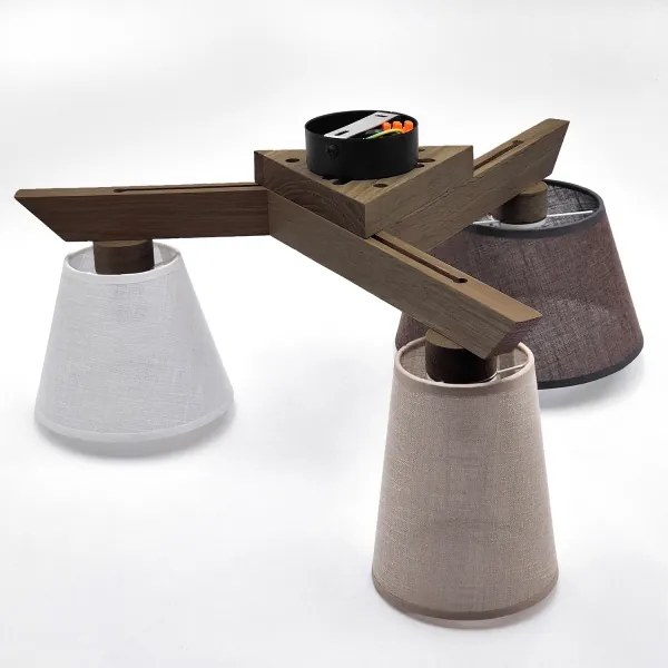 Lustră LED aplicată Brilagi ANTHONY 3xE14/40W/230V stejar nuc