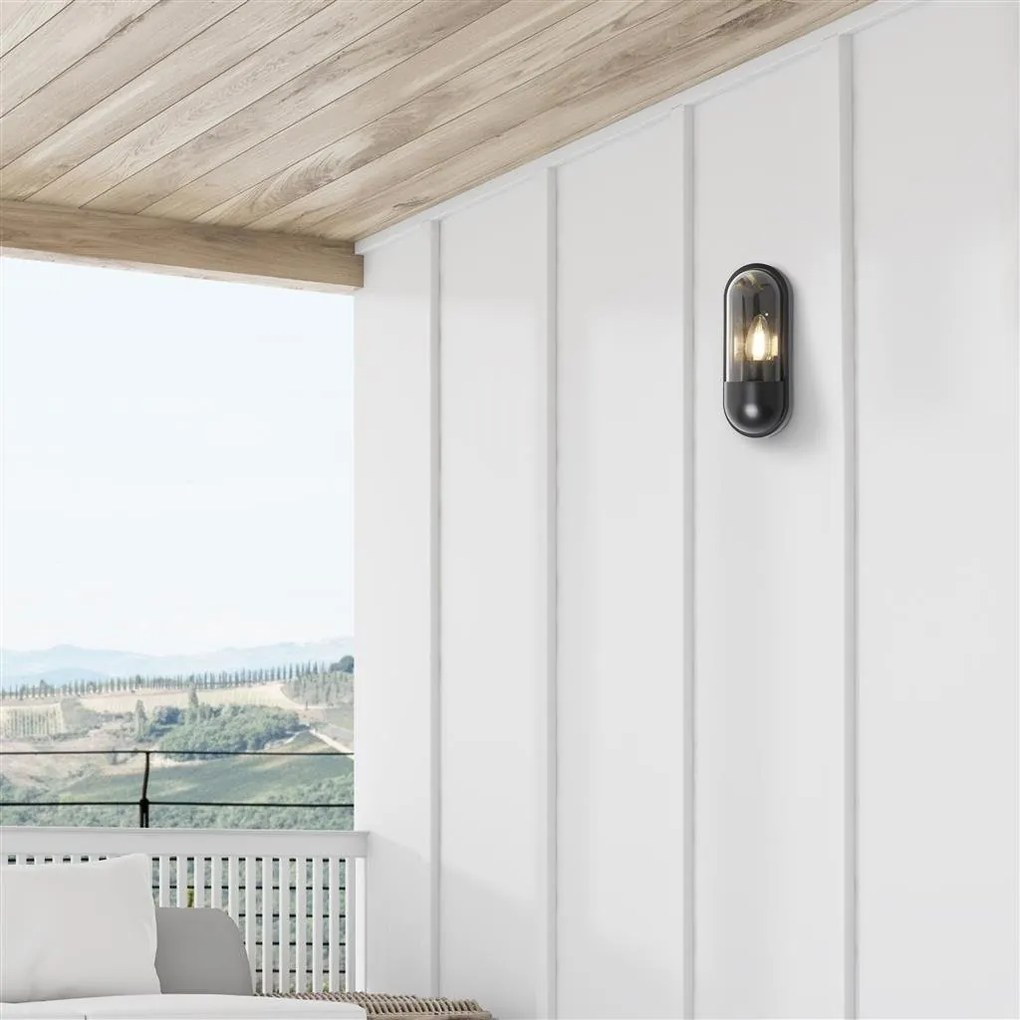 Mini Aplica de perete exterior moderna IP44 Capsule