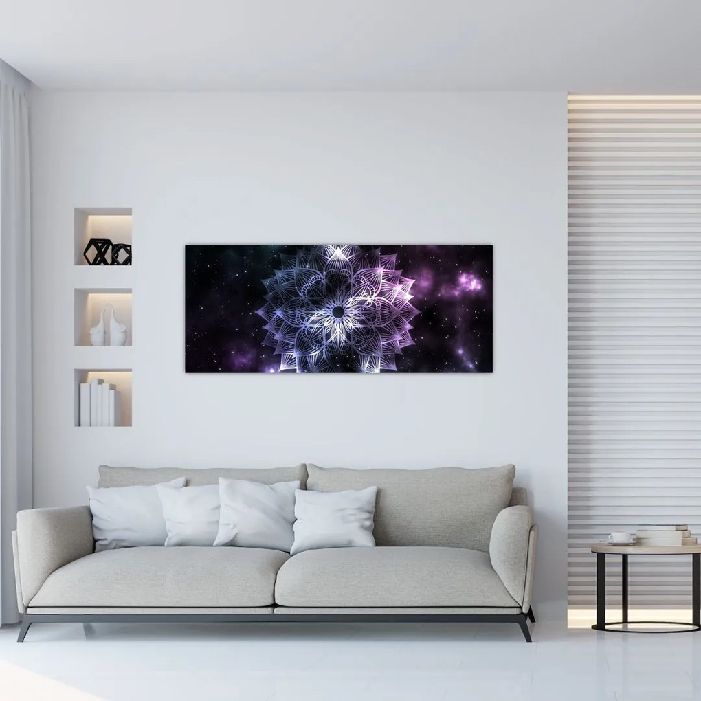 Tablou - Mandala Lotus în spațiu (120x50 cm)