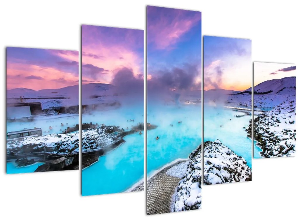 Tablou - Laguna albastră din Islanda (150x105 cm)