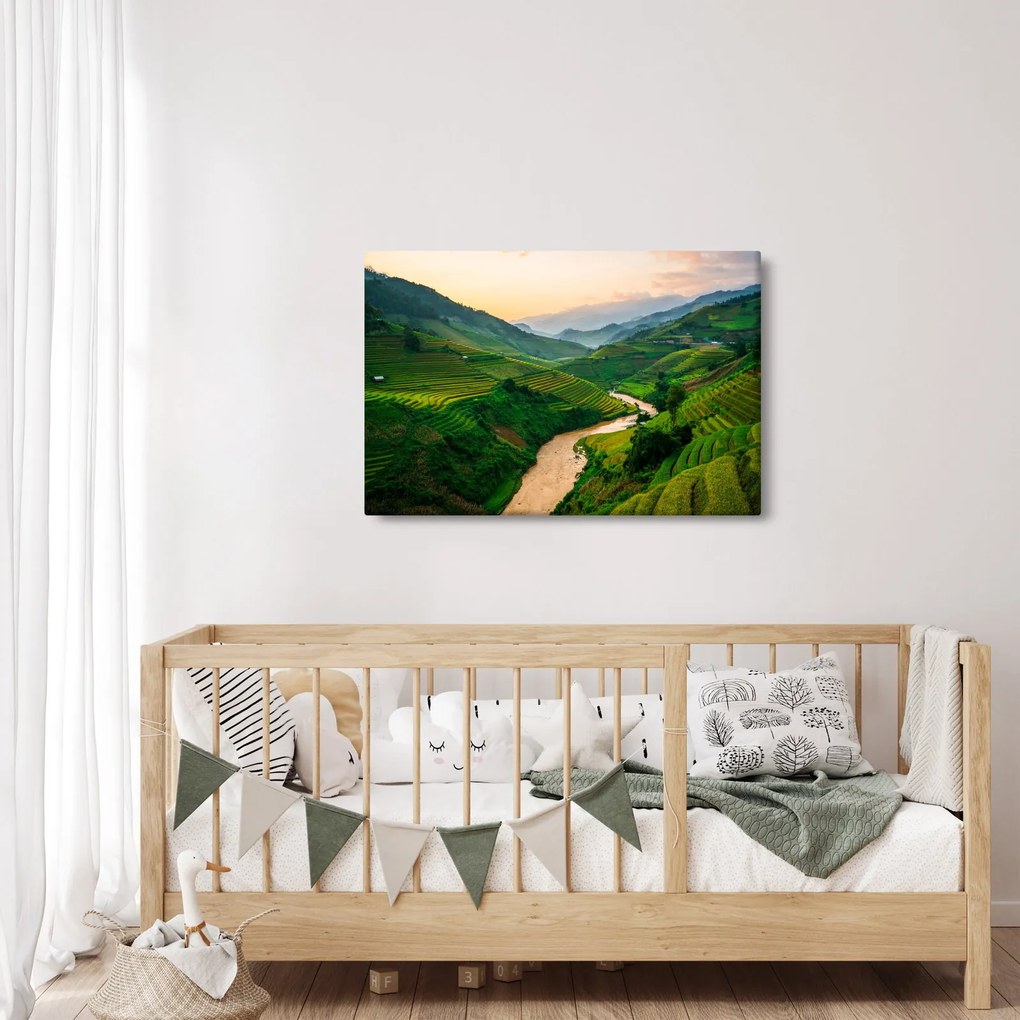 Tablou - Terase de orez II. (90x60 cm)