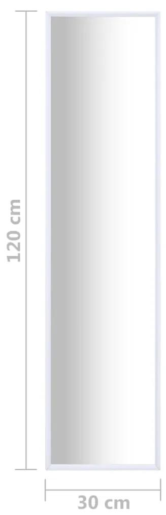 Oglinda, alb, 120x30 cm 1, Alb, 120 x 30 cm