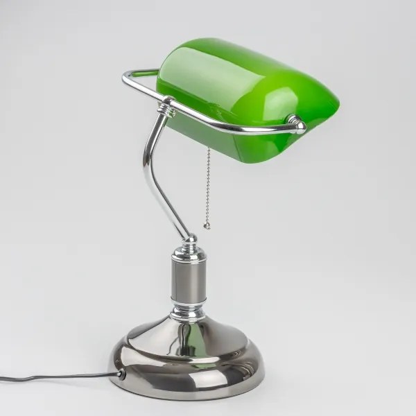 Brilagi - Lampă de birou BANK OFFICE 1xE27/60W/230V negru/argintiu/verde