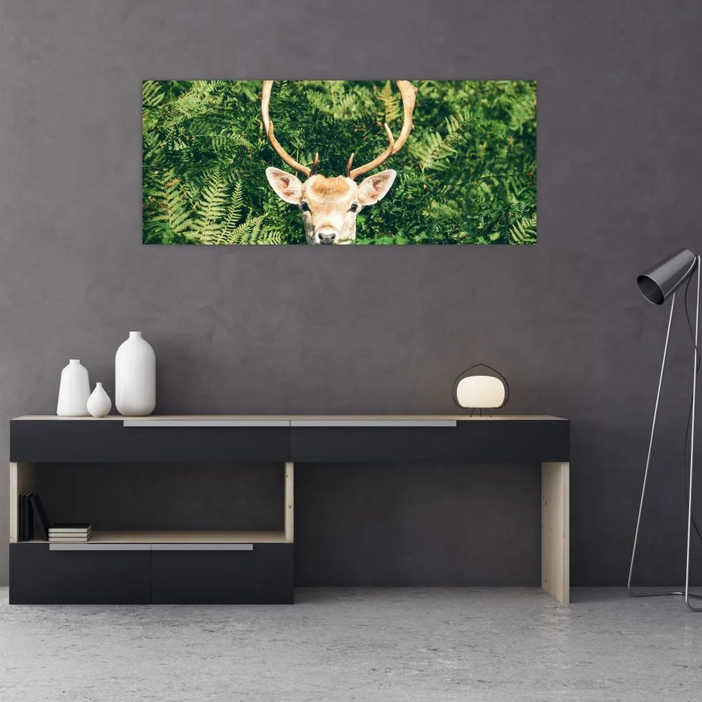 Tablou detaliu cu cap de căprioară (120x50 cm)