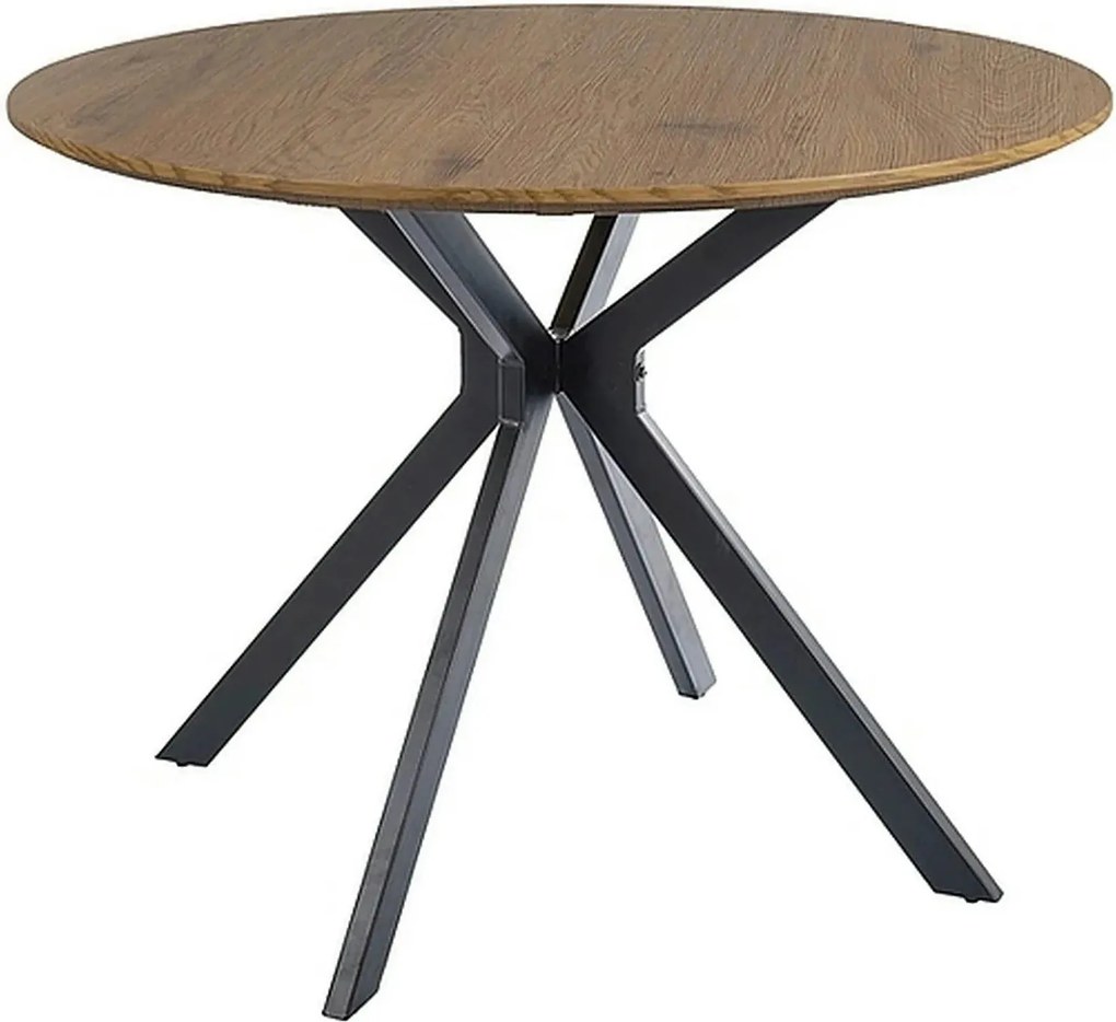 Masa ASTER, stejar/negru, 100x100x76 cm