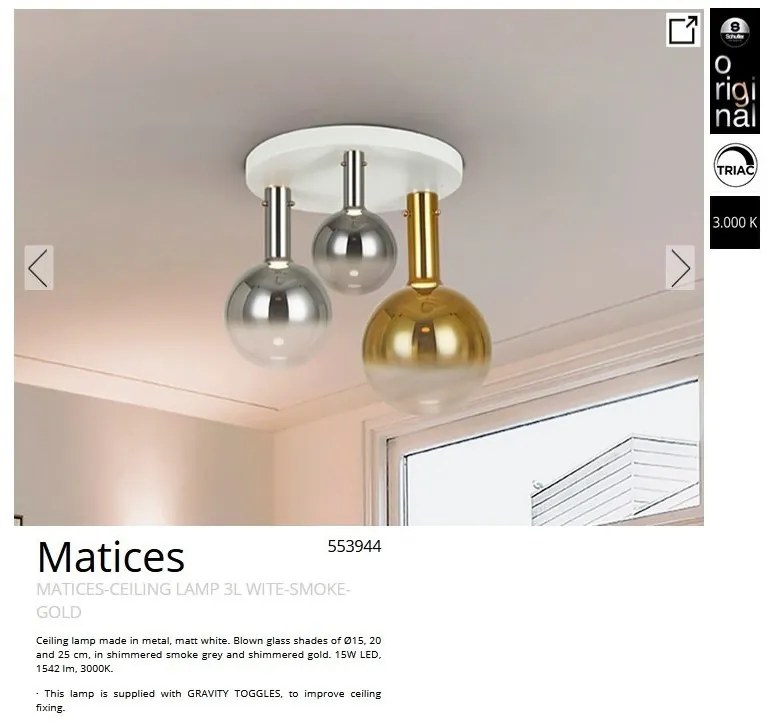 Plafoniera LED design modern Matices 3L