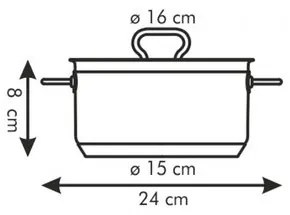 Oală cu capac Tescoma HOME PROFI,16 cm