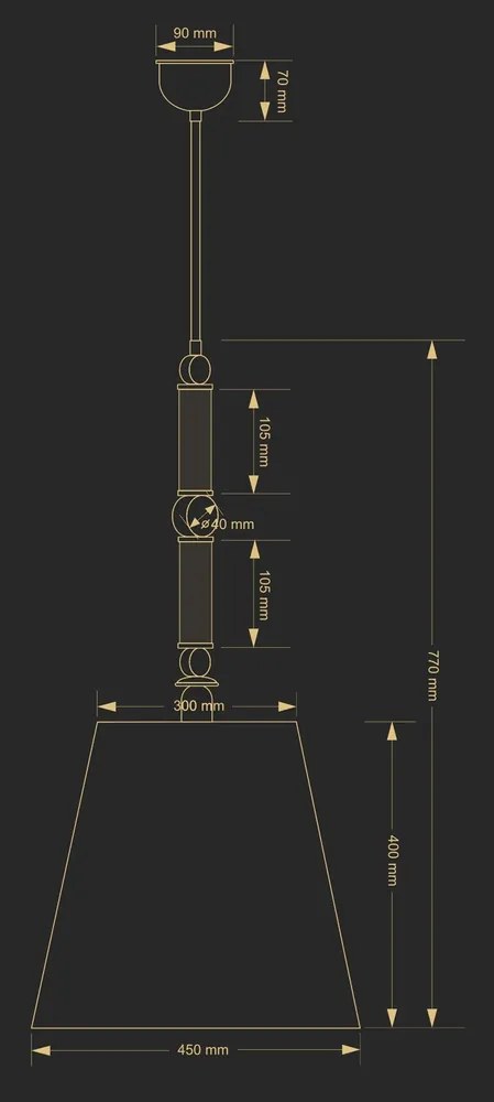 Lustra, Pendul elegant realizat manual TAMARA