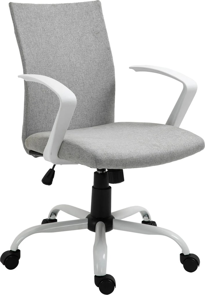 Vinsetto Scaun Rotativ de Birou, Înălțime Ajustabilă, Gri, 61x61x89-99 cm, Design Contemporan | Aosom Romania