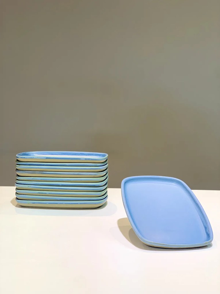 Platou Heritage Albastru Servire (Lungime 22,5cm, Latime 15,5cm)