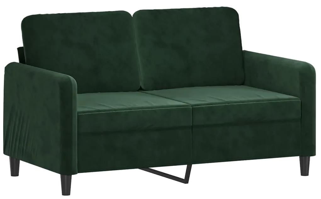 Canapea cu 2 locuri, verde inchis, 120 cm, catifea Verde inchis, 138 x 77 x 80 cm