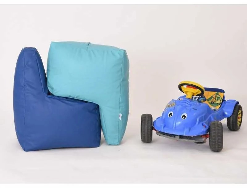 Fotoliu tip Scaun Sunlounger Junior, Material Piele ecologica - Turcoaz