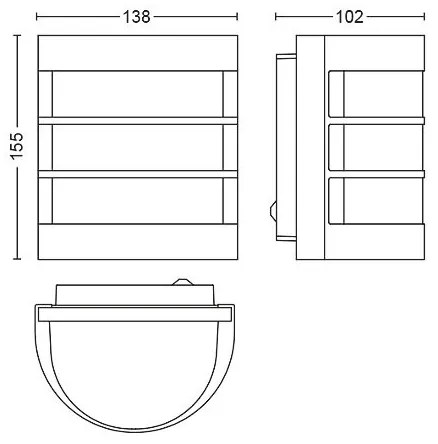 Aplică de exterior 1xE27/60W/230V IP44 crom mat Philips 17474/47/PN