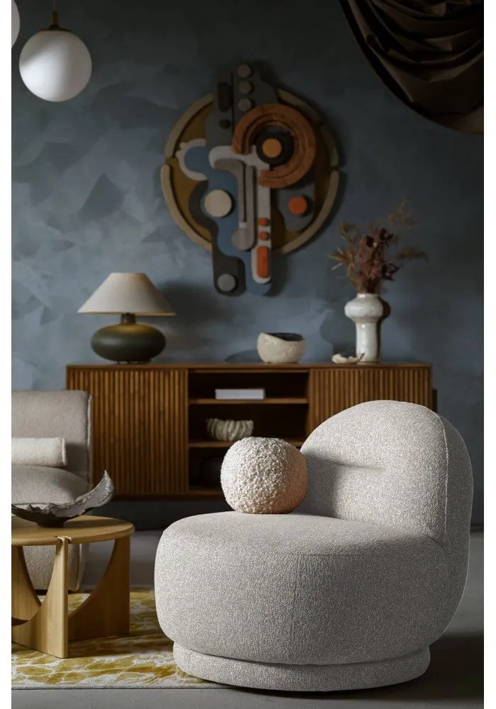 Fotoliu gri deschis Ovo – Miuform