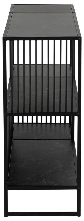 Bibliotecă neagră cu aspect de piatră 120x83 cm Strington – Actona
