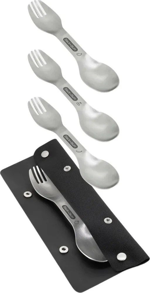 Set de furculițe argintiu din oțel inoxidabil 4 buc. Spork – Black + Blum