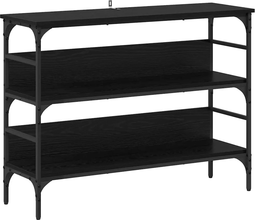 vidaXL Masă de consolă Stejar negru 100 x 32 x 75 cm Lemn compozit