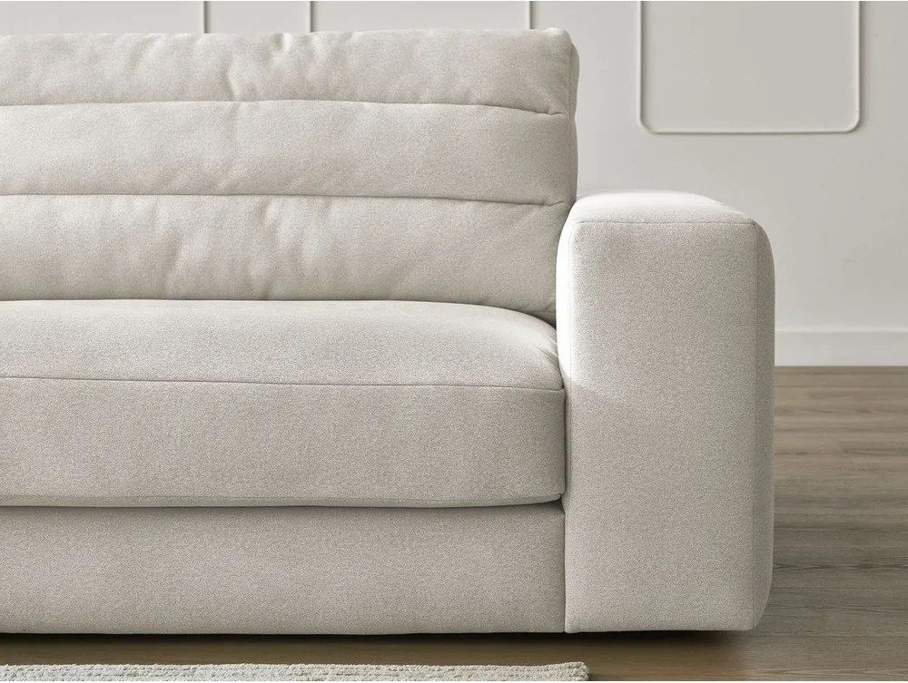 Colțar bej cu tapițerie din catifea (cu colț pe partea stângă/cu șezlong) Sierra – Bobochic Paris