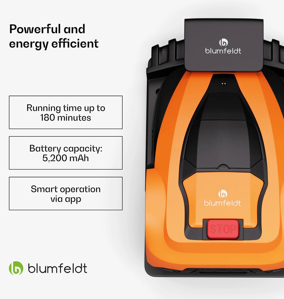 Garden Hero, mașină de tuns iarba robotizată inteligentă pentru peluze de până la 1400 m², timp de funcționare 3 ore, senzor anti-coliziune