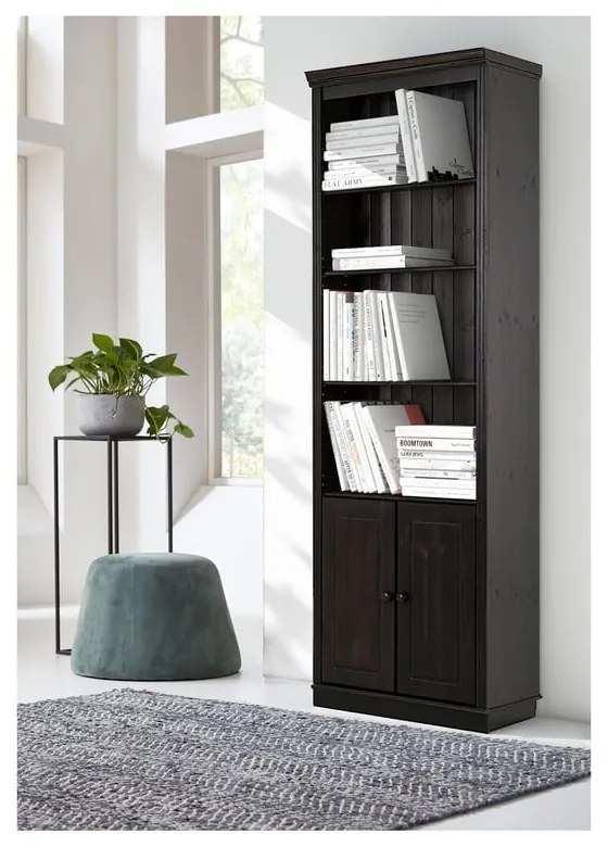 Bibliotecă maro din lemn de pin 74x223 cm Anita – Støraa