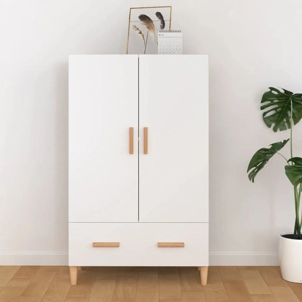 vidaXL Dulap înalt, alb, 70x31x115 cm, lemn prelucrat
