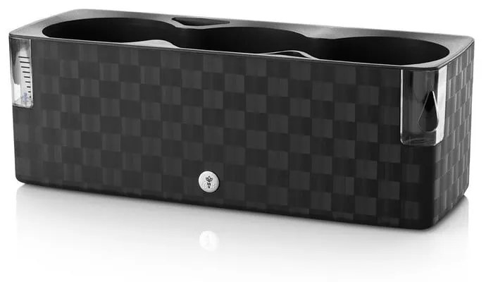Ghiveci cu sistem de auto-udare Flower Lover Cobble Trio, 40 x 14 cm, gri antracit