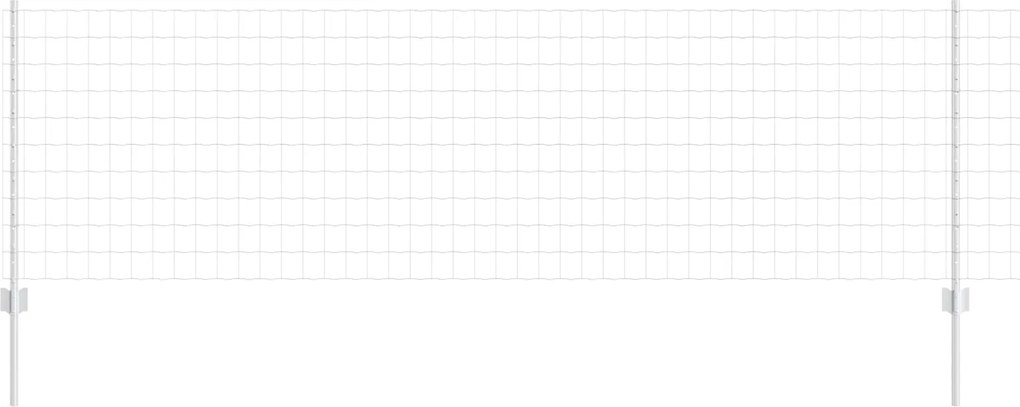 vidaXL Gard cu Stâlp Argintiu 0,8 x 25 m Oțel