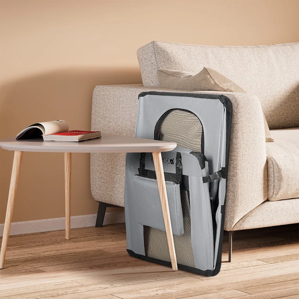 Deuba Geanta portabila pentru caini XXL 90x61x65cm - gri