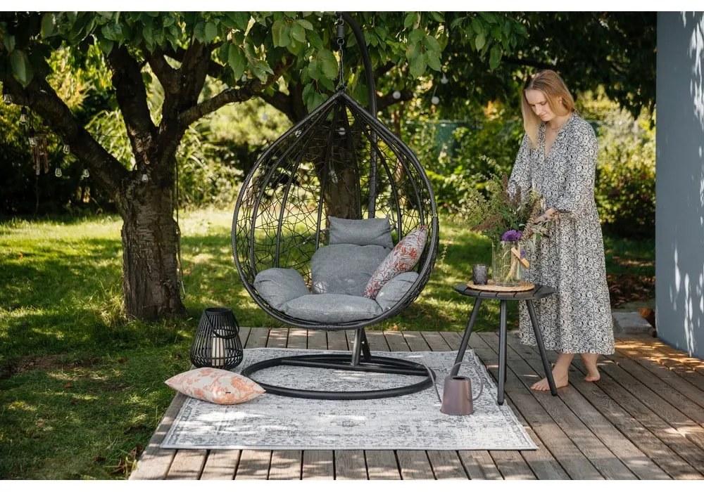 Fotoliu din ratan gri închis Bonami Selection Noela