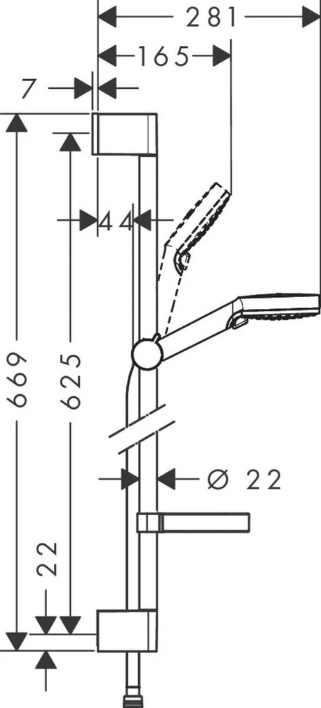 Hansgrohe Crometta set de duș perete crom-alb 26553400