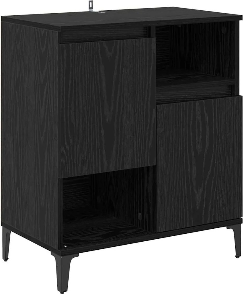 vidaXL Bufet Stejar Negru 60 x 35 x 70 cm Lemn compozit