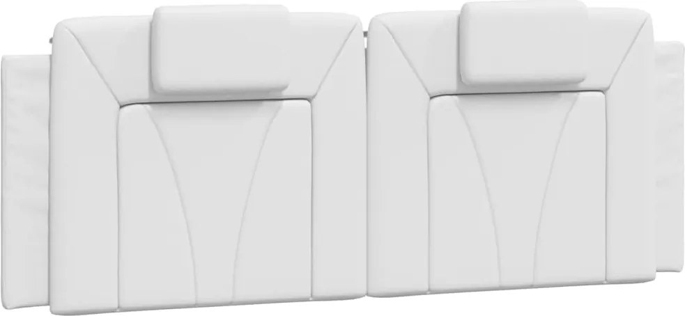vidaXL Pernă pentru tăblie pat, Viana, alb, 152 cm, piele artificială