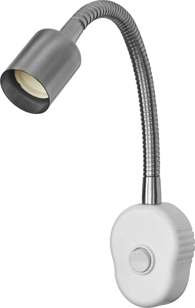 Osram - Aplică de perete flexibilă PLUG TUBE FLEX 1xGU10/5W/230V crom mat/albă