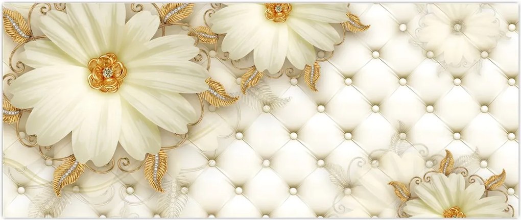 Tablou - Colaj auriu (120x50 cm)