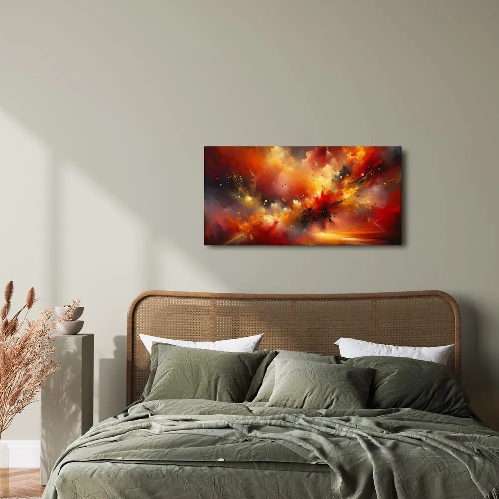 Tablou furtună abstractă în flăcări