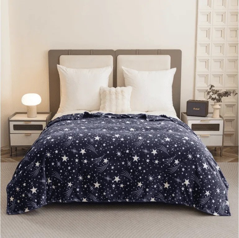 Patura Cocolino microplus STARLIGHT, albastru inchis Dimensiune: 200 x 220 cm