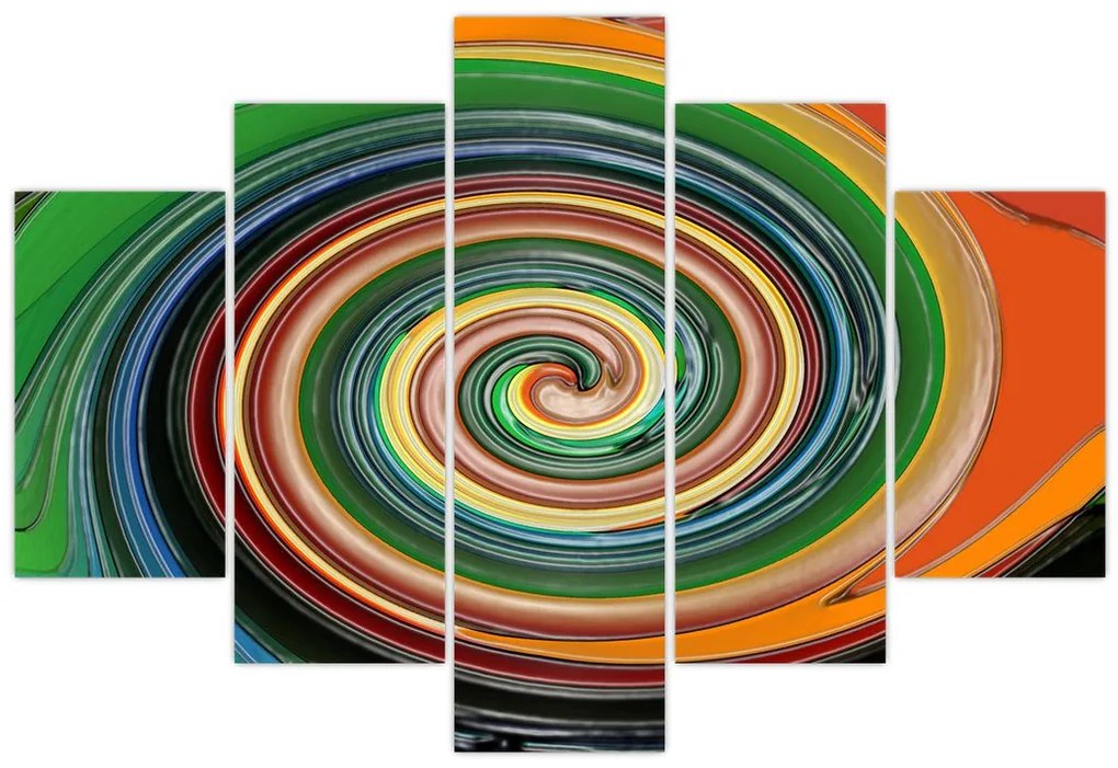 Tablou abstract - spirala colorata (150x105 cm)
