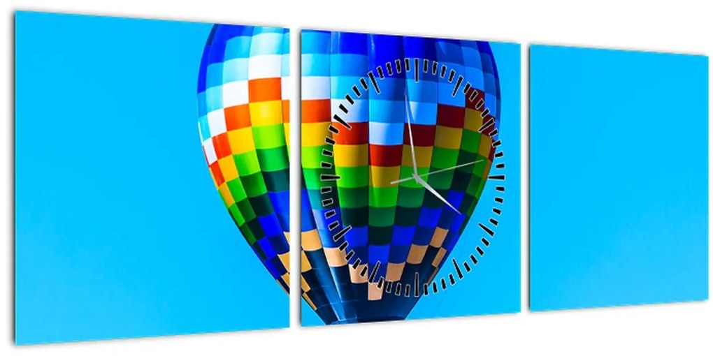 Tablou - Balon cu aer cald (cu ceas) (90x30 cm)