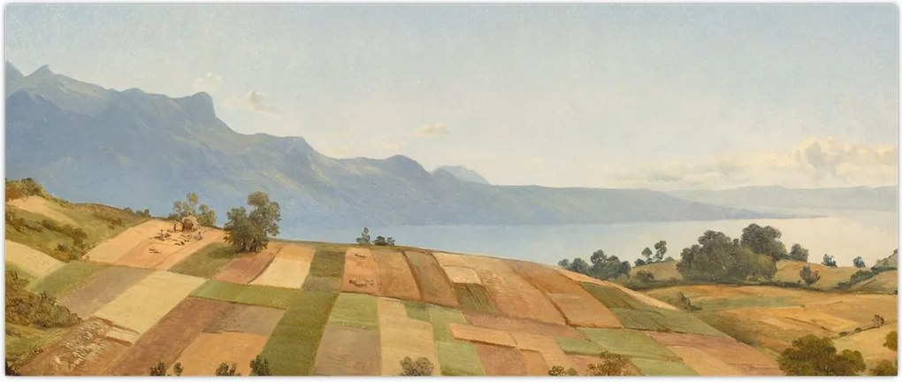 Tablou - Alexandre Calame, Swiss Landscape, reproducere (120x50 cm)
