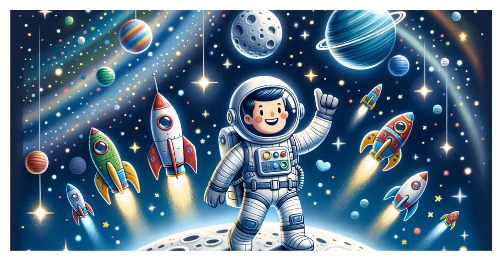 Tablou aventură galactică a unui mic erou