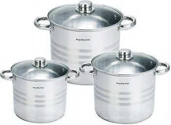 Set trei vase din inox pentru gatit, Royalty Line 6P (6.8/8.8/5.3L) RL-SP1