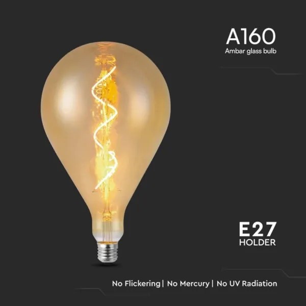 Bec LED cu filament A160 E27/4W/230V 1800K
