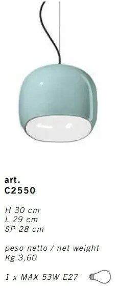 Pendul ceramic design italian realizat manual AYRTON