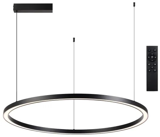 Brilagi - Lustră suspendată LED reglabilă PORTOFINO LED, 98W, 230V, neagră + telecomandă