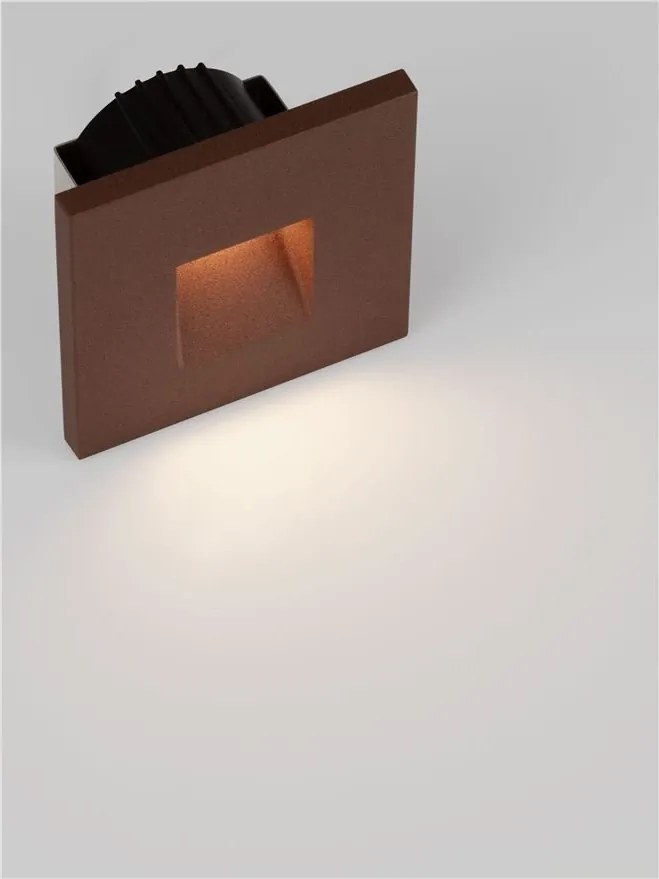 Spot aplicat perete exterior LED 3000K IP65 Pik corten