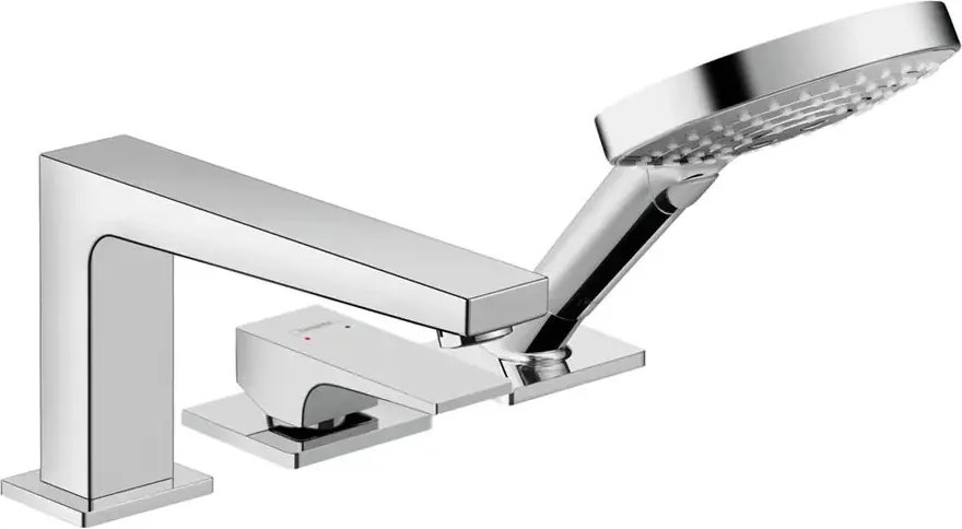 Baterie cada-dus Hansgrohe Metropol crom lucios cu 3 elemente