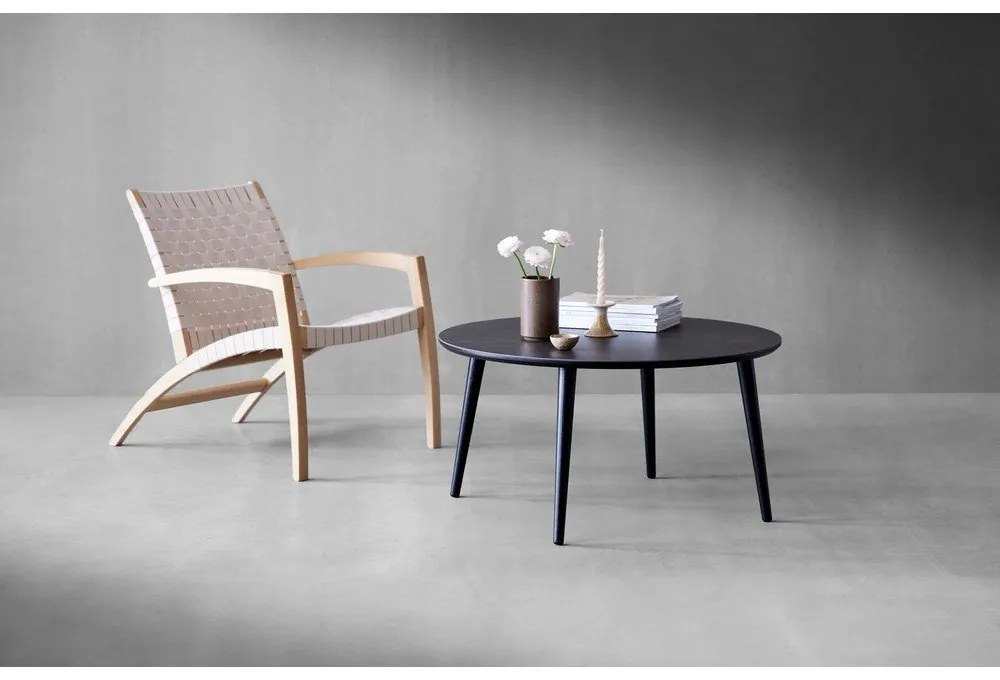 Fotoliu din lemn de stejar Findahl by Hammel Luna, bej - negru