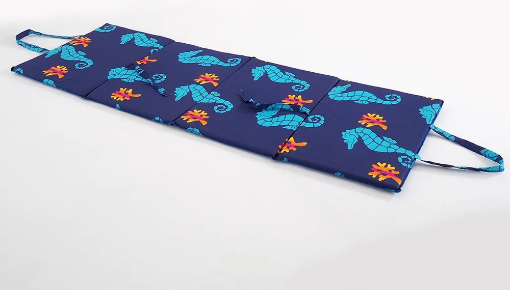 Sezlong de plaja CALUT DE MARE 137x49 cm, albastru