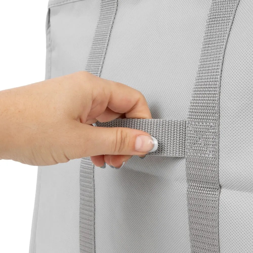 Cutie de depozitare pentru haine din material textil cu vacuum/cu pereți întăriți 56x42x33 cm Granit – Compactor