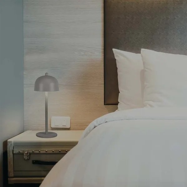 Lampă LED de birou reglabilă, reîncărcabilă, 1W, 5V, 3000-6000K, 1800 mAh, gri